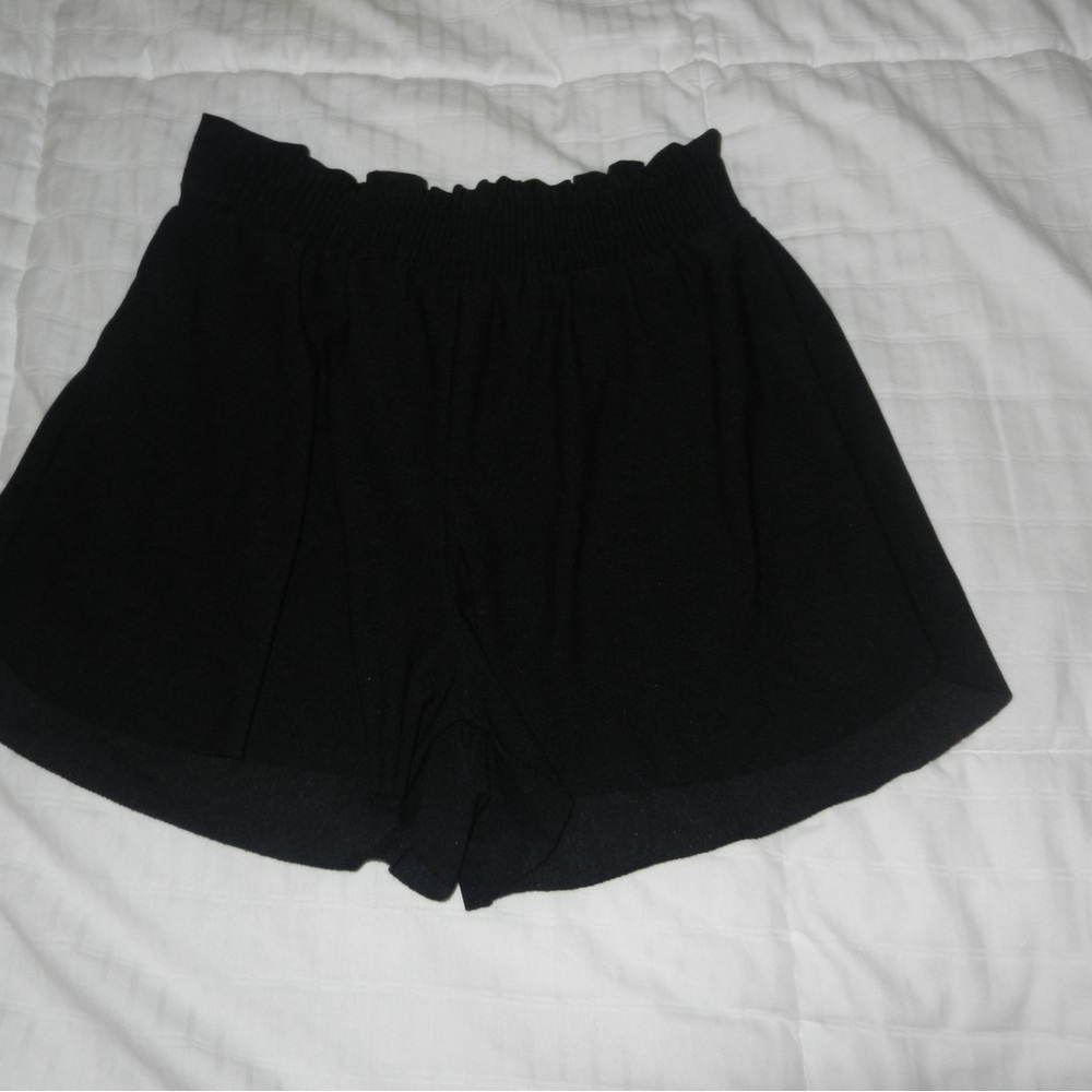 Black flowy beach shorts
